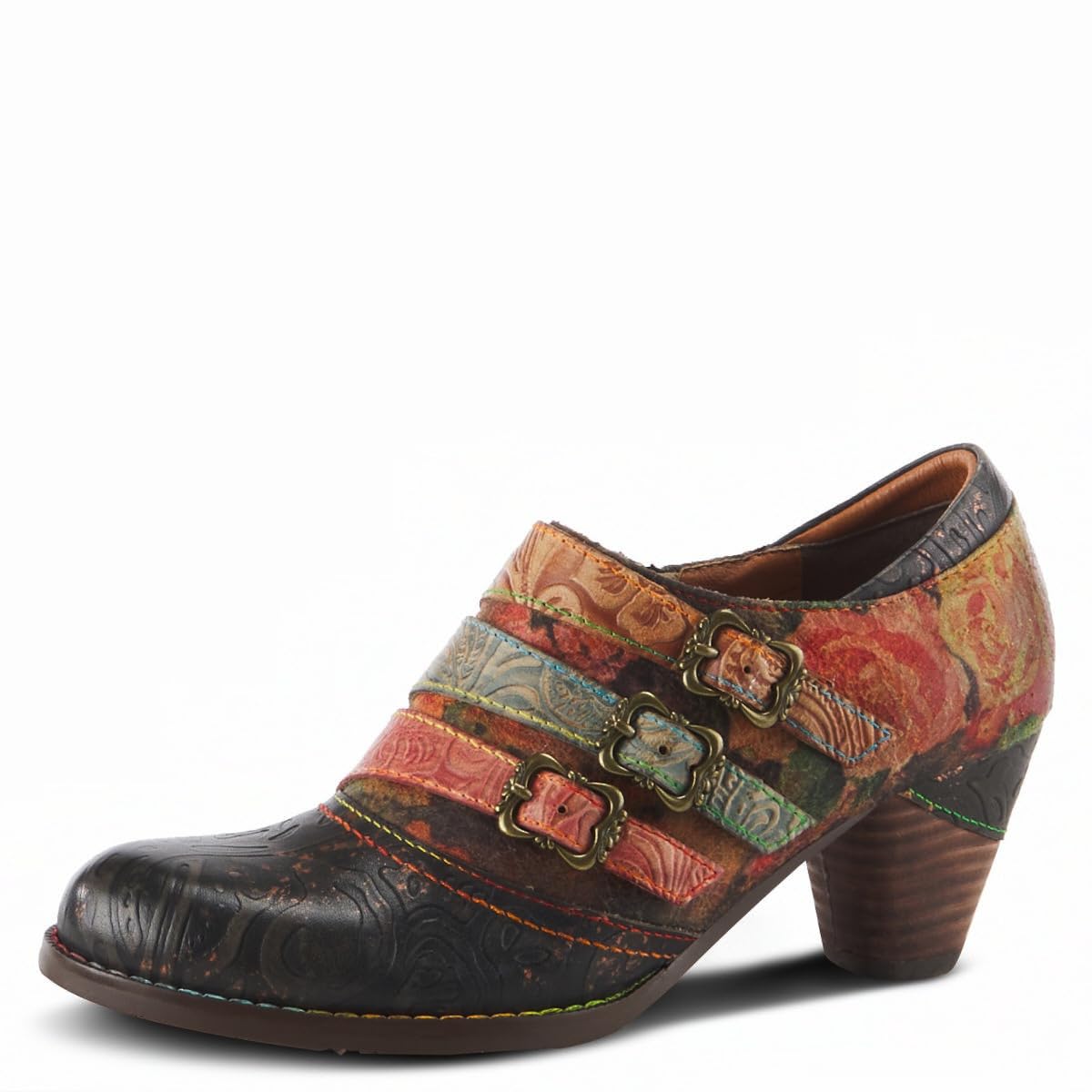 Spring Step L'Artiste Graphic Shoes for Women - Comfortable Womens Booties - Ladies Shoes with Zipper Closure and Microsuede Insole - Black Multi EU 36 / US 5.5-6