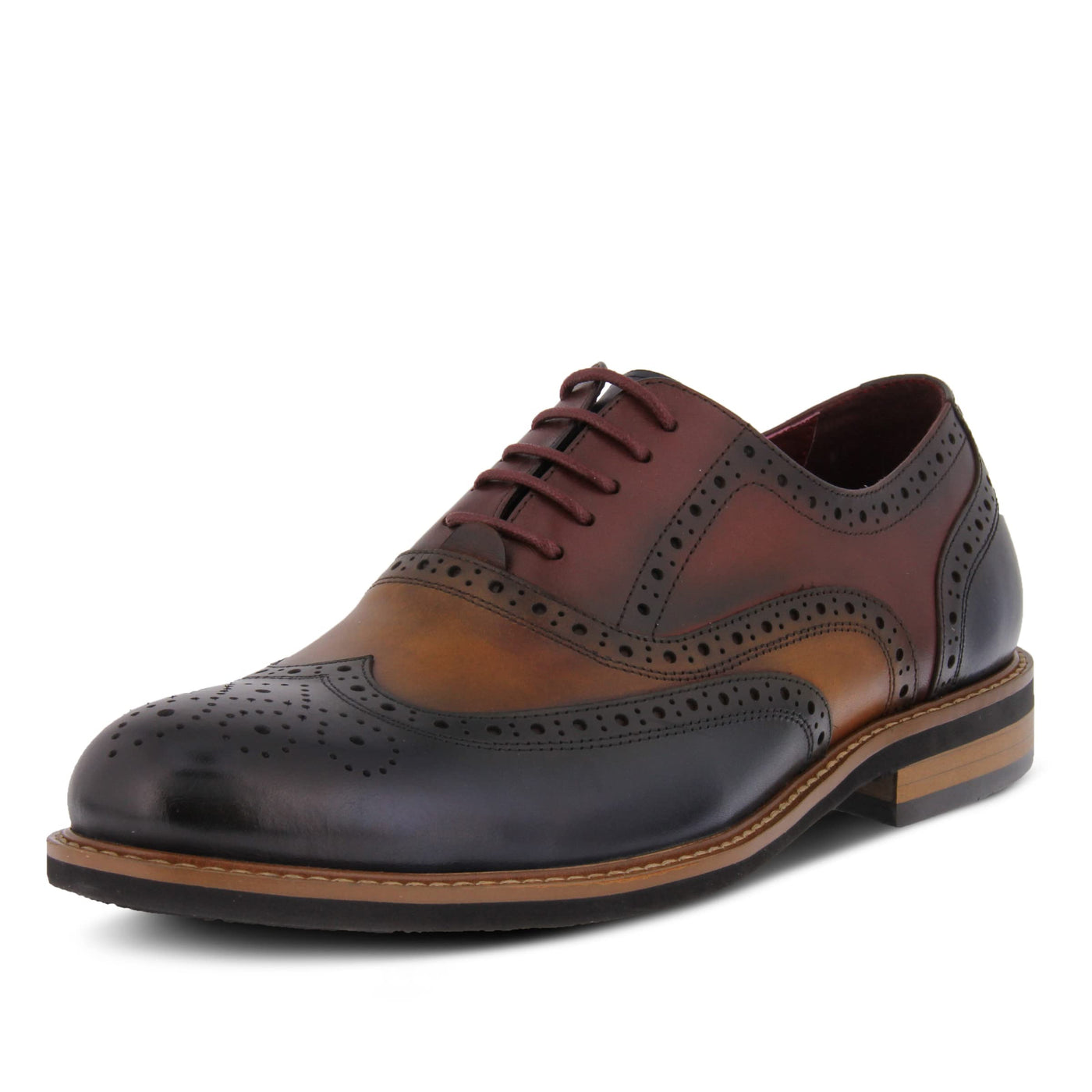 Spring Step Men's Niko Lace-Up Shoe Brown Multi EU 40 / US 7-7.5