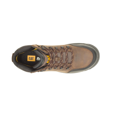 Cat Footwear Men's Resorption Composite Toe Waterproof Industrial Boot, Seal Brown, 10.5