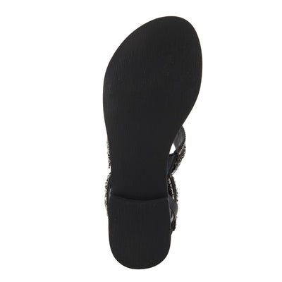 Azura Women's Andromeda Gladiator Flat Sandals with Jewels Gladiator Flat Sandals with Jewels