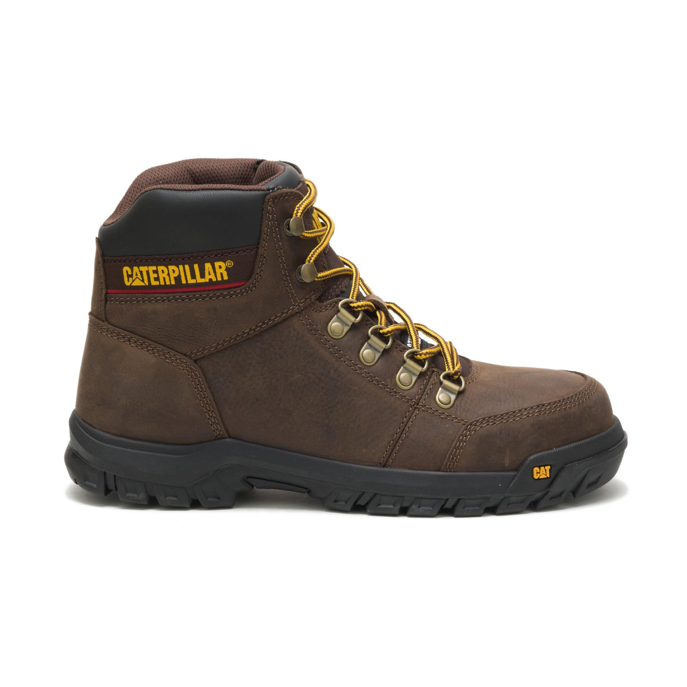 Cat Footwear Men's Outline Steel Toe Work Boot, Seal Brown, 9.5