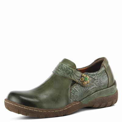 Spring Step L'Artiste Women's Gyarados Leather Slipper Olive Multi EU 36 / US 5.5-6