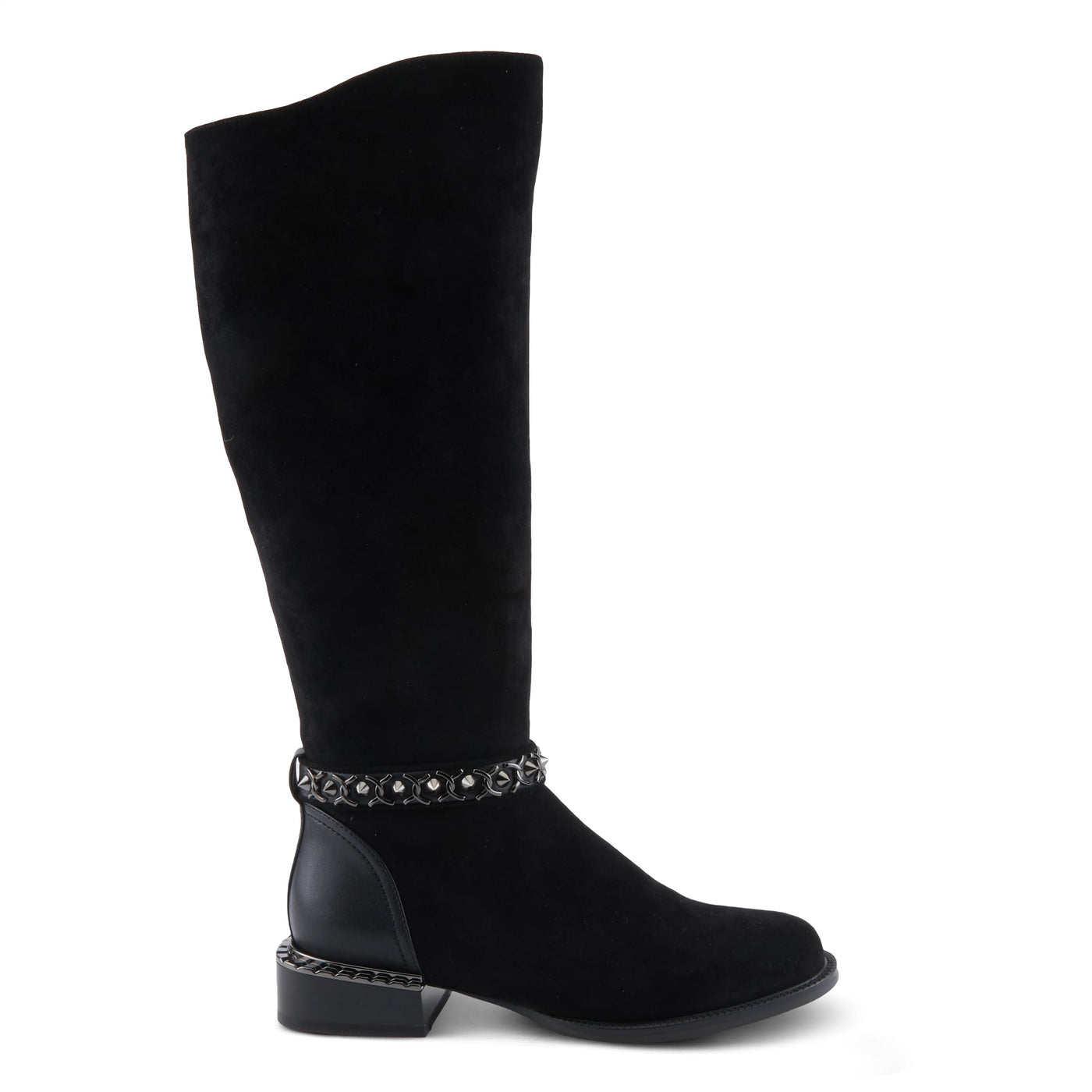 Azura Women's MACHINO Knee-High Boots with Soft Leather, Side Zipper, and Comfortable Block Heel Black EU 37 / US 6.5-7