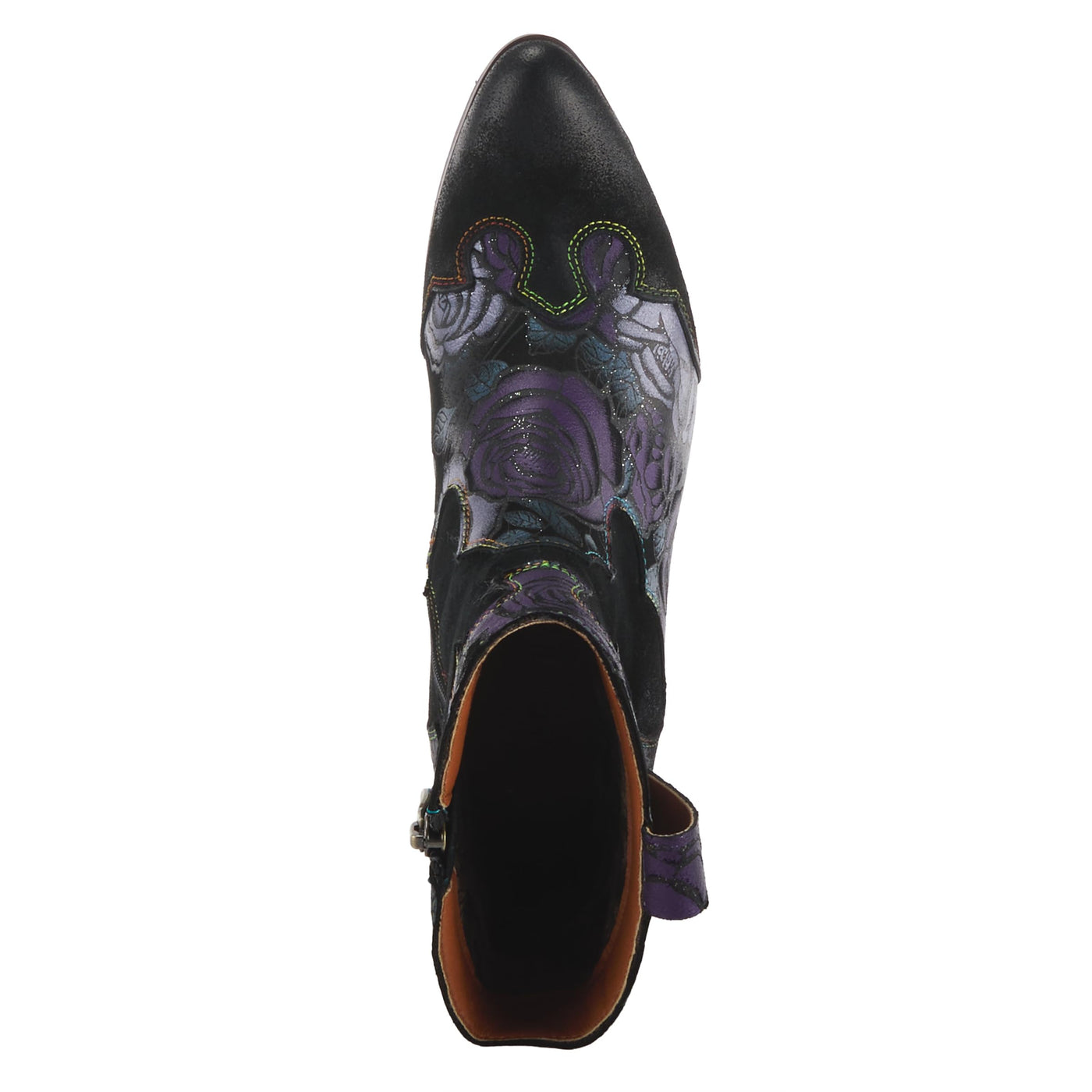 L'Artiste by Spring Step Women's Lady Luck Western Boot, Purple Multi Suede, 8.5