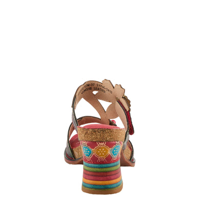 Spring Step L'Artiste Women's Rossie Slide High Heel SandalRed Multi EU 42 / US 10.5-11