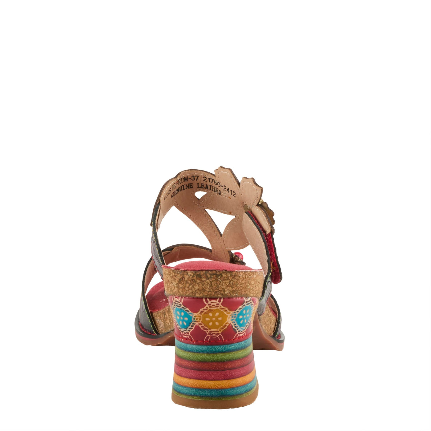 Spring Step L'Artiste Women's Rossie Slide High Heel SandalRed Multi EU 36 / US 5.5-6
