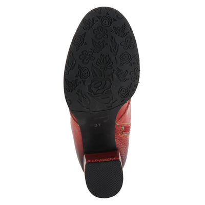Spring Step L'Artiste Women's Maleeka Leather Mid Calf Boot Red Multi EU 37 / US 6.5-7