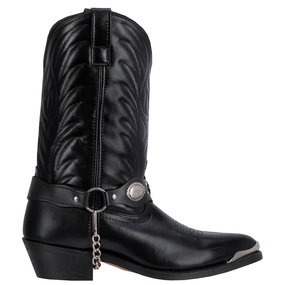 Laredo Men's Concho Harness Western Boot Snip Toe Black 8 EE