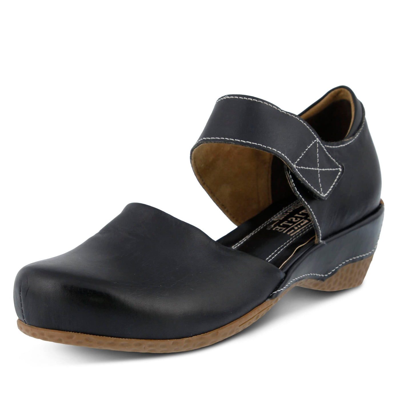 L�Artiste by Spring Step Women's Gloss Mary Jane Flat, Black, 40 EU/9 M US