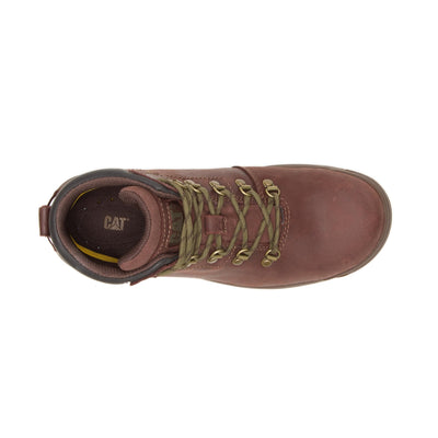 Cat Footwear Women's Mae Waterproof Steel Toe Work Boot, Cocoa, 8