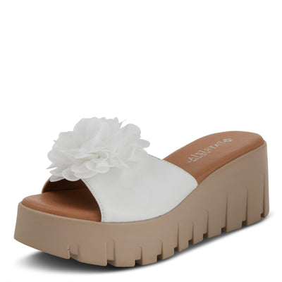 PATRIZIA Women's Mumsie Wedge Sandal White EU 38 / US 7.5-8