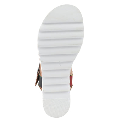 Spring Step L'Artiste Women's Irvetta Wedge Sandal Black Multi