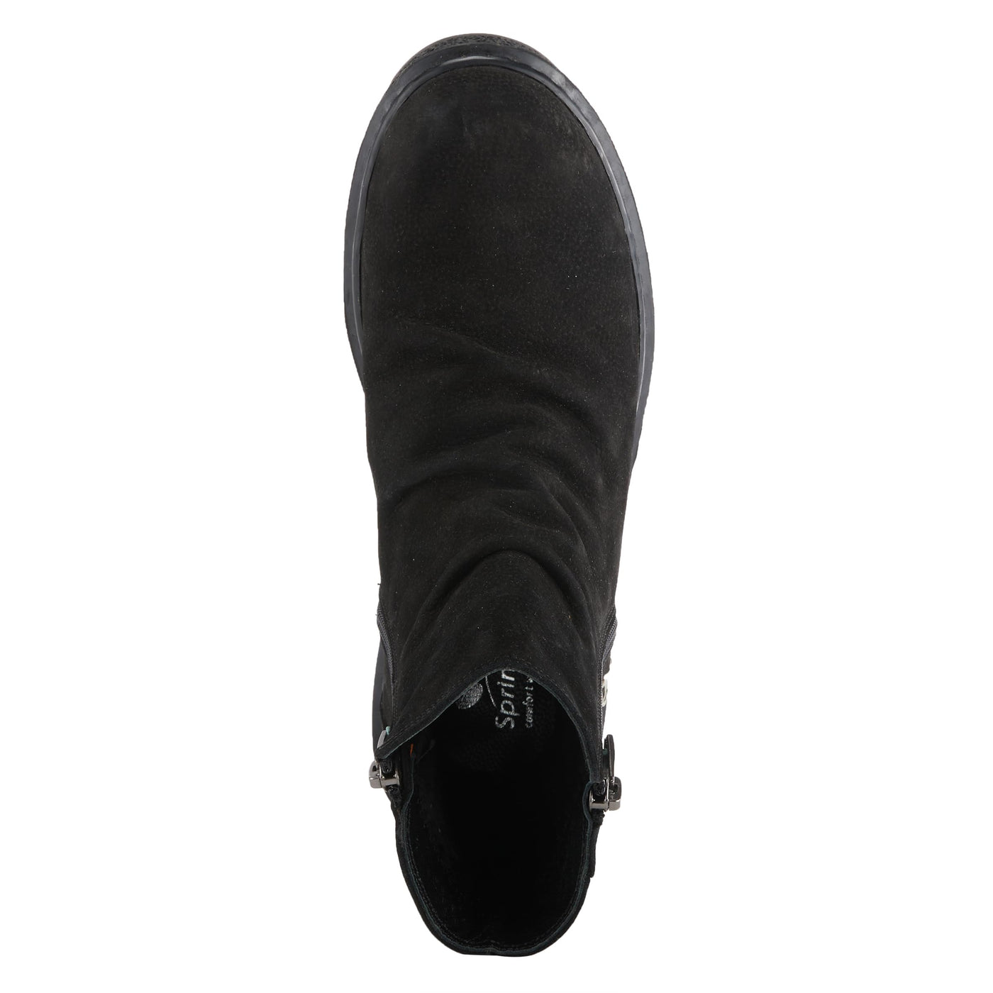 Spring Step Women's Addlyn Nubuck Leather Bootie Black Nubuck EU 40 / US 9
