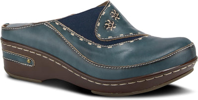 Spring Step L'Artiste Women's Chino Leather Loafer Blue EU 41 / US 9.5-10