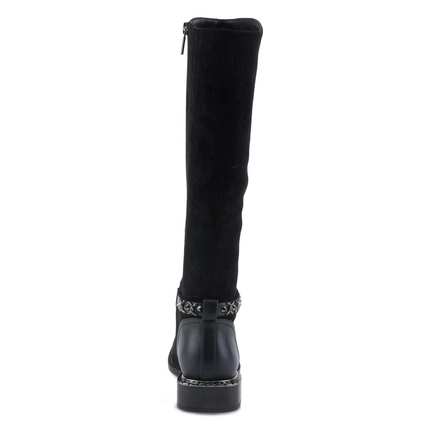 Azura Women's MACHINO Knee-High Boots with Soft Leather, Side Zipper, and Comfortable Block Heel