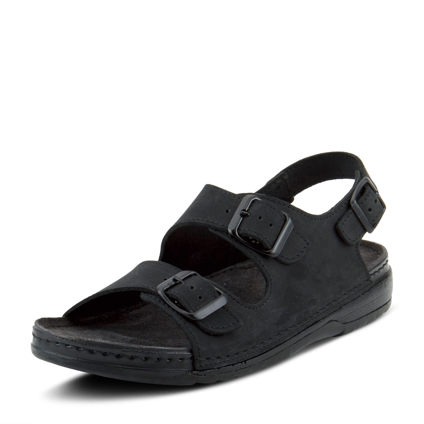 Spring Step Men's Spiro Slingback Shoe Black Nubuck EU 44 / US 10.5-11