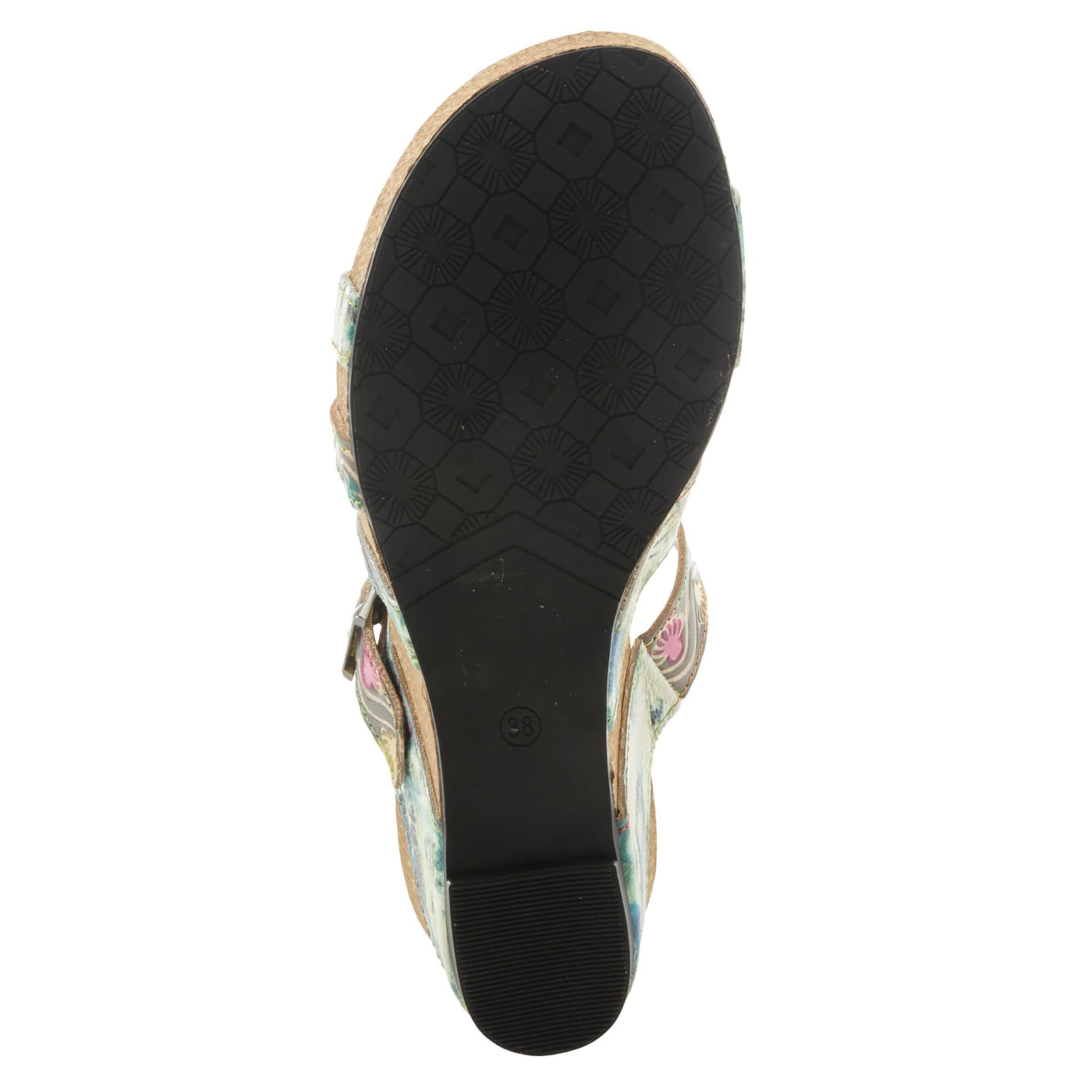 Spring Step L'Artiste Women's Baocire Wedge Sandal Grey Multi EU 35 / US 5