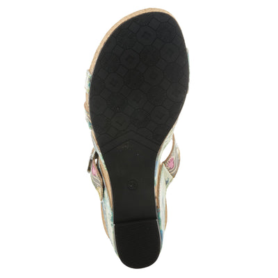 Spring Step L'Artiste Women's Baocire Wedge Sandal Grey Multi EU 35 / US 5