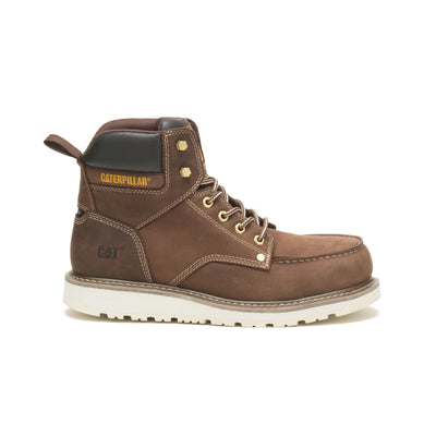 Cat Footwear Calibrate Steel Toe Construction Boot, Mens Khaki, 10