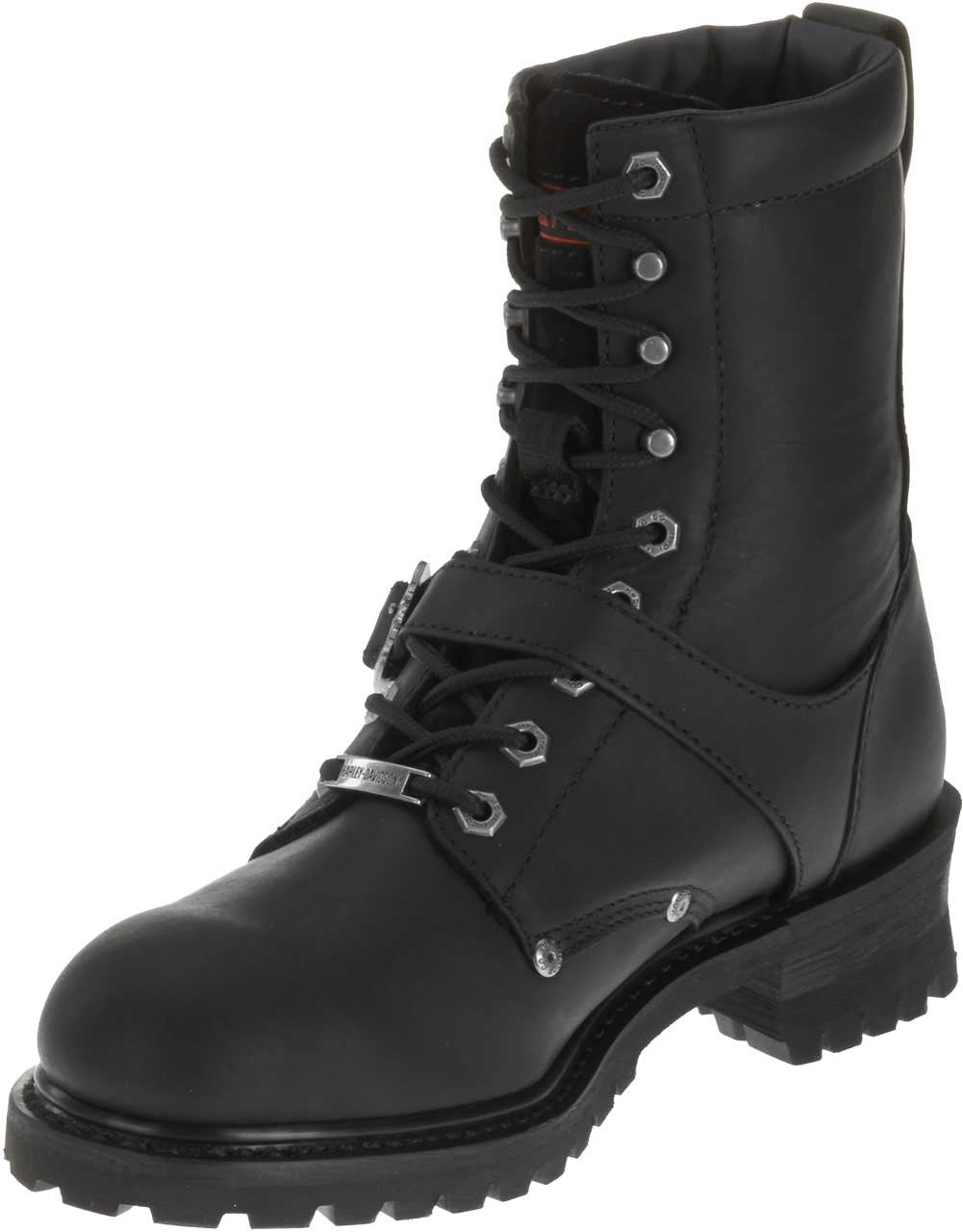 HARLEY-DAVIDSON FOOTWEAR Men's Faded Glory Leather Motorcycle Casual Boot, Black, 9 Wide
