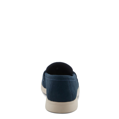 PATRIZIA Women's ISMENE Slip-On Suede Loafers - Almond Toe, Decorative Tassel, Luxurious Comfort Navy Suede EU 41 / US 9.5-10
