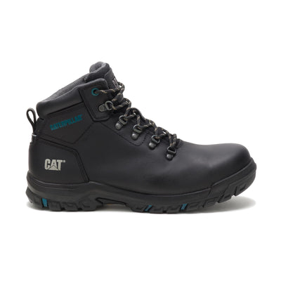 Cat Footwear Women's Mae Waterproof Steel Toe Work Boot, Black, 7