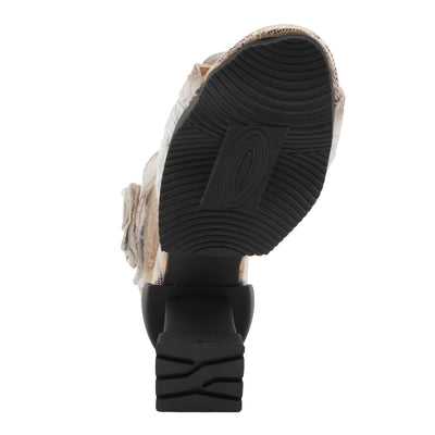 Spring Step L'Artiste Women's SUPERCOOL Heeled Sandals - Embossed Design, Hook and Loop Closure Black EU 41 / US 9.5-10