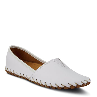 Spring Step Kathaleta Shoes for Women - Ladies Slip-On Shoes with Rubber Outsole - Comfortable Leather Shoes for Womens - White EU 38 / US 7.5-8