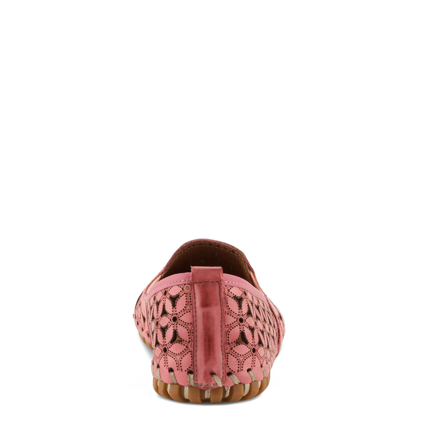 Spring Step Flowerflow Shoes for Women - Leather Womens Loafer with Floral Laser Cutout - Comfortale Slip-On Shoes for Womens