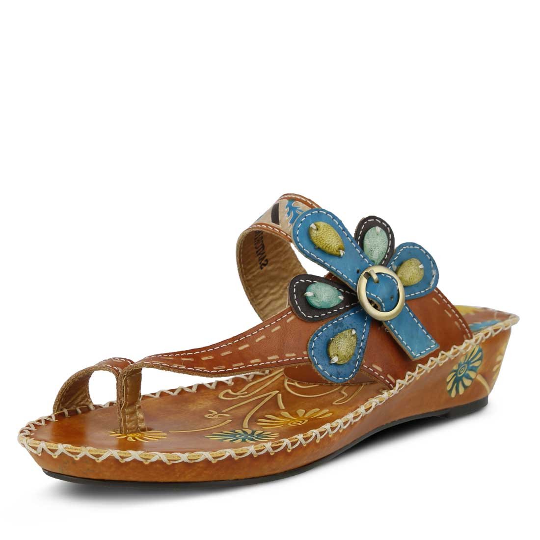 Spring Step L`Artiste Women's Santorini Slide Sandal Camel Multi EU 39 / US 8.5