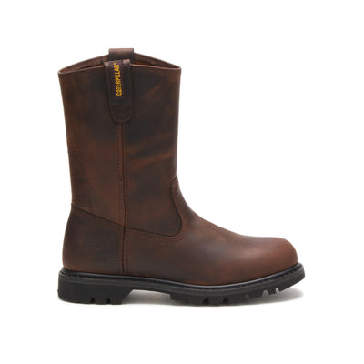 Cat Footwear Men's Revolver Pull-on Soft Toe Work Boot, Brown, 10.5