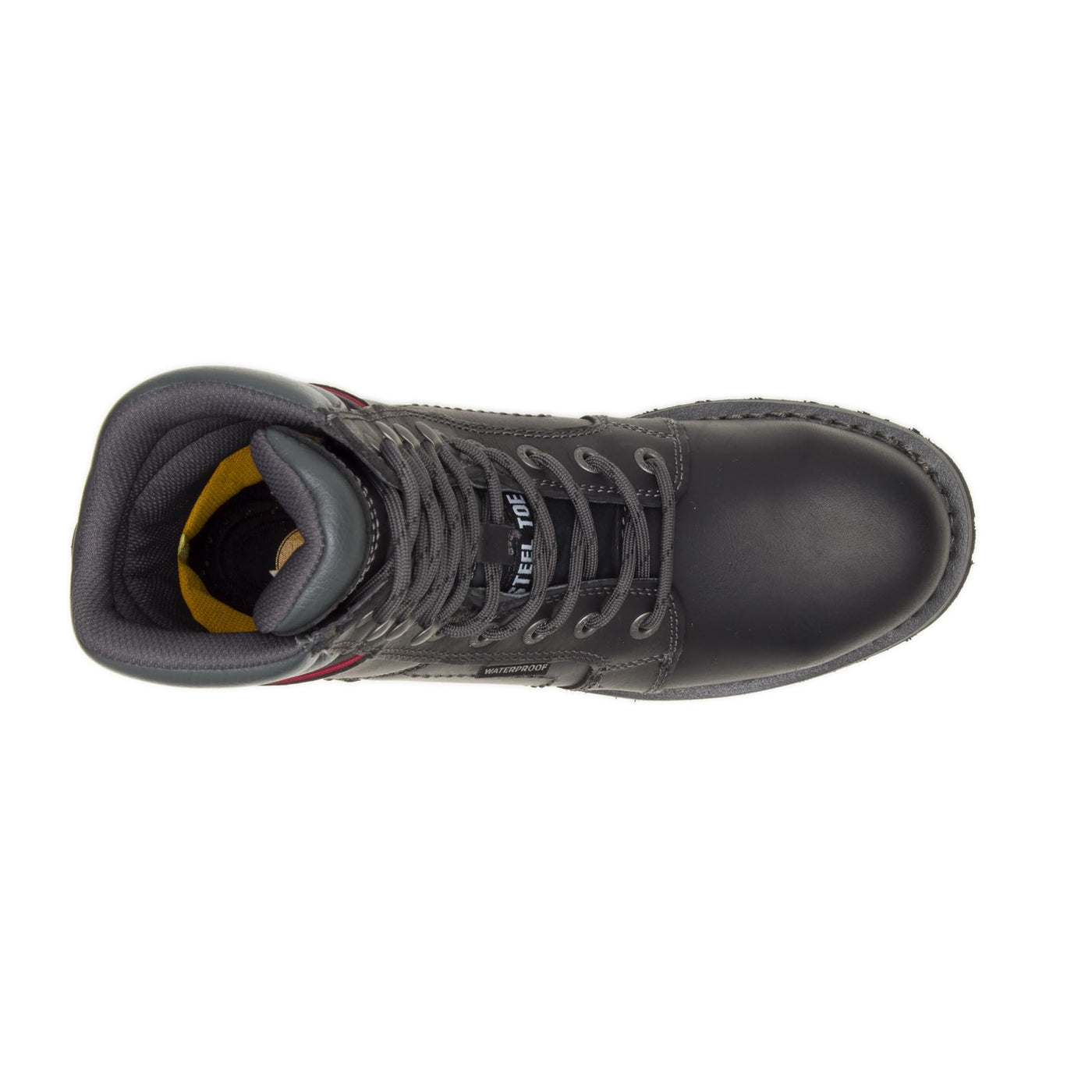 Cat Footwear Women's Echo Waterproof Steel Toe Work Boot, Black, 5
