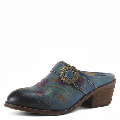 Spring Step L'Artiste Women's Zoozi Leather Mule Blue EU 35 / US 5