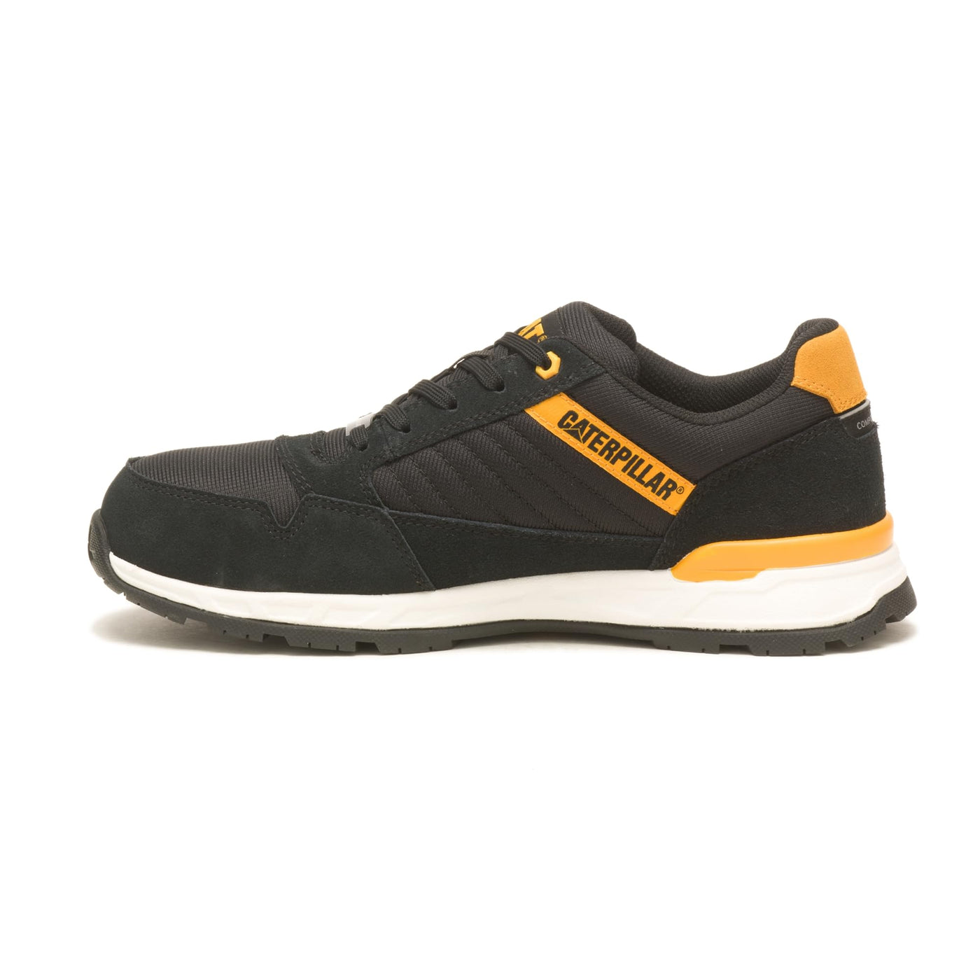 Cat Footwear Men's Venward Composite Toe Industrial Shoe, Black/CAT Yellow, 10.5