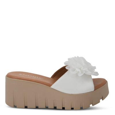 PATRIZIA Women's Mumsie Wedge Sandal White EU 38 / US 7.5-8