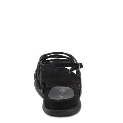 PATRIZIA Women's GLAMGLOSS Flat Sandals Black EU 41 / US 9.5-10