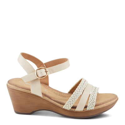 PATRIZIA Women's ZINOVIA Braided Strap Wedge Sandals Bone Multi EU 37 / US 6.5-7