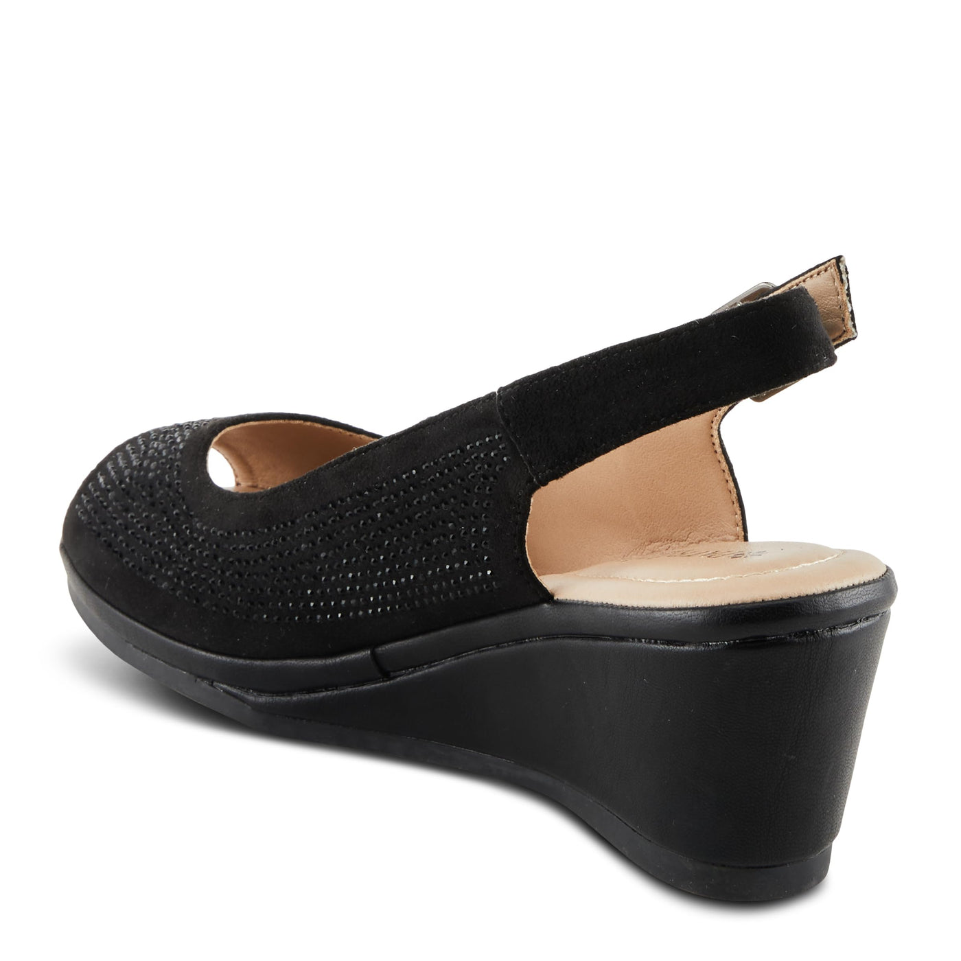 PATRIZIA Women's ADRIELLA Slingback Wedge Sandals Black EU 41 / US 9.5-10