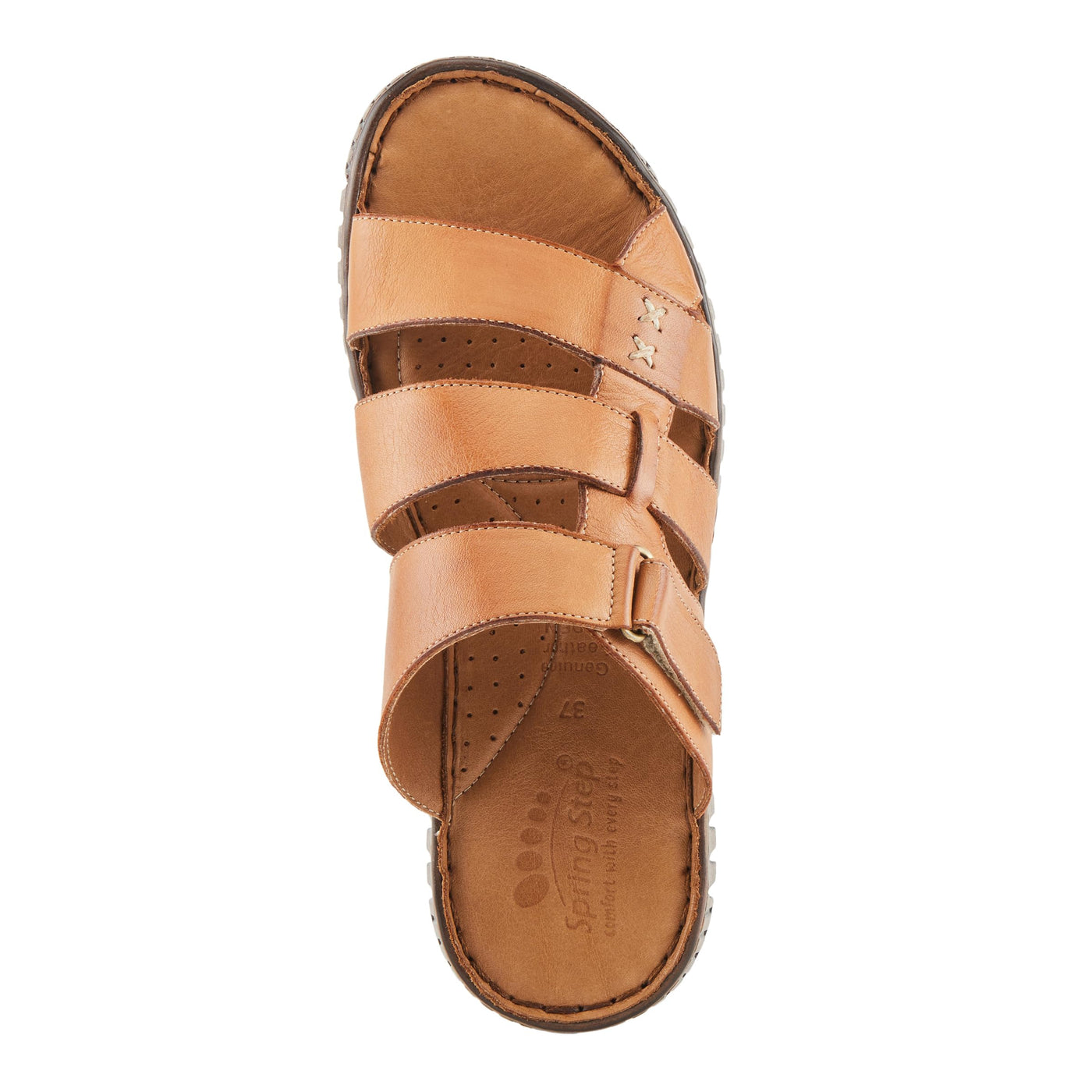 Spring Step Women's Olly Sandal, Camel, 9