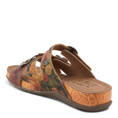 L'Artiste by Spring Step Women's Caelana Sandal, Brown Multi, 7.5-8