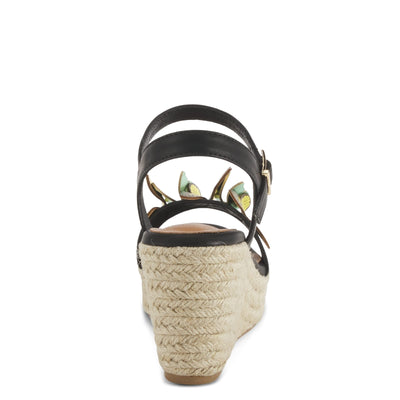 PATRIZIA Women's Flyaway Wedge Sandal Black EU 36 / US 5.5-6