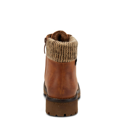 PATRIZIA Spring Step Clarris Lace-Up Booties for Women - Ladies Boots with Cozy Faux Fur Lining - Tonal Stitching Ankle Boots for Womens - Camel EU 39 / US 8.5