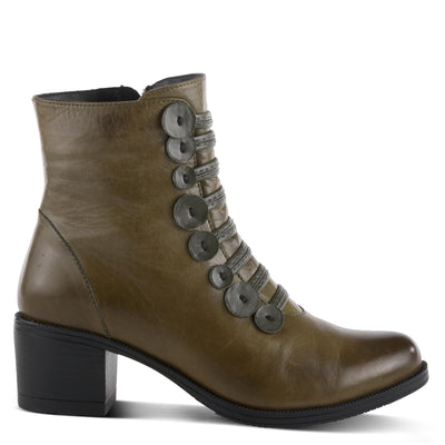Spring Step Women's Garibaldi Leather Bootie Olive Green EU 40 / US 9