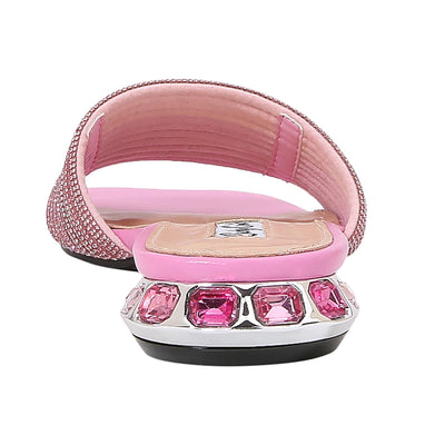Lady Couture AMAZING Multi Color Straps Slide, Pink Multi, 8