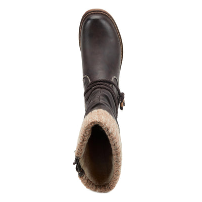 Spring Step Women's Mid Calf Boot, Dark Brown, 10.5-11