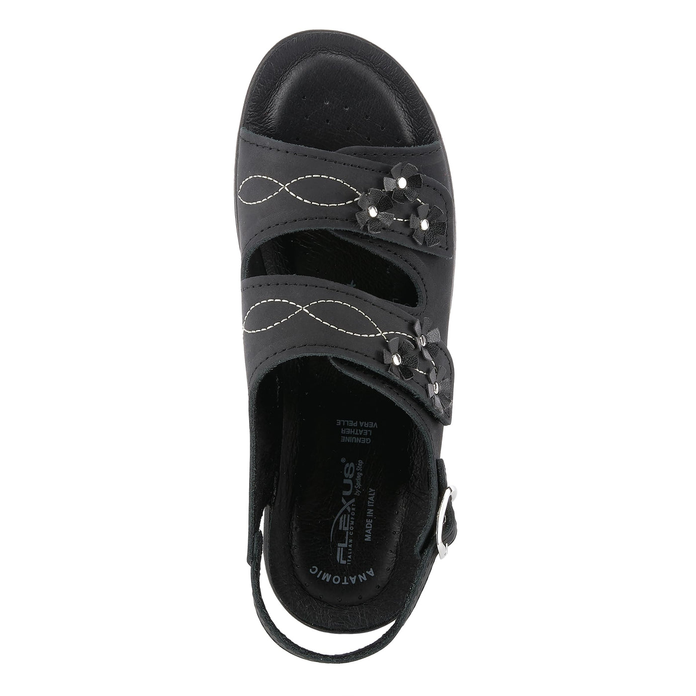 Flexus by Spring Step Ceri Flat Sandal, Black, 40 Medium EU (US 9 US)