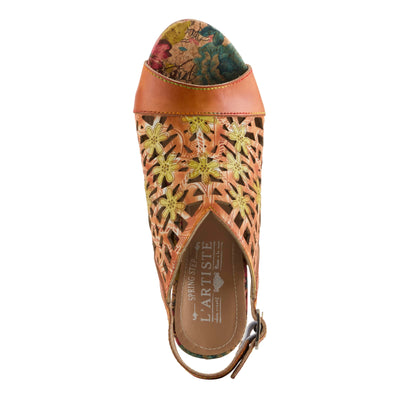 L'Artiste by Spring Step Women's Eclipsing Pump, Orange Multi, 8.5