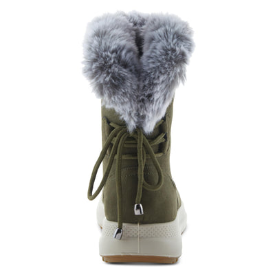 Flexus Women's Snowbird Olive Boots Green EU 38 / US 7.5-8