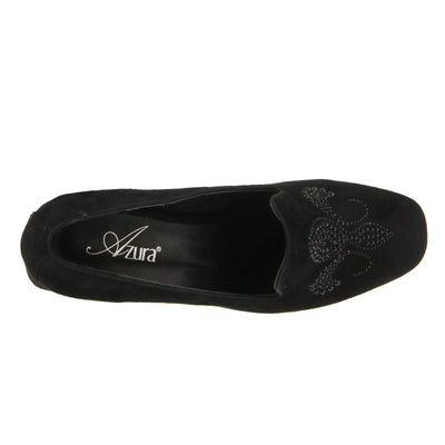 Azura by Spring Step Women's Fleurde Slip-On Loafer, Black, 36 EU/5.5-6 M US