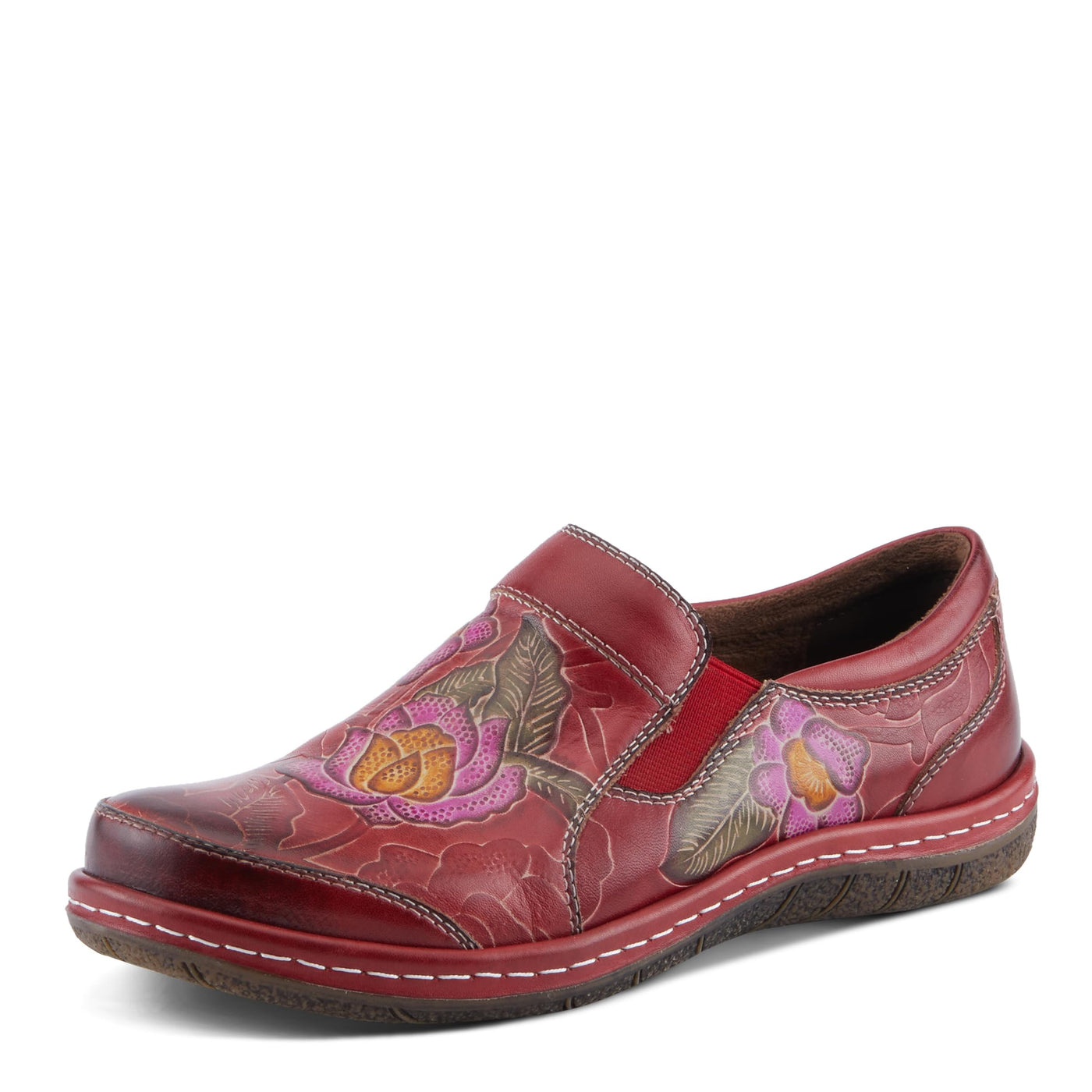 Spring Step L'Artiste Annawan Women's Stretch Fit Sneaker - Comfortable & Supportive, Fashionable & Versatile Red Multi EU 39 / US 8.5